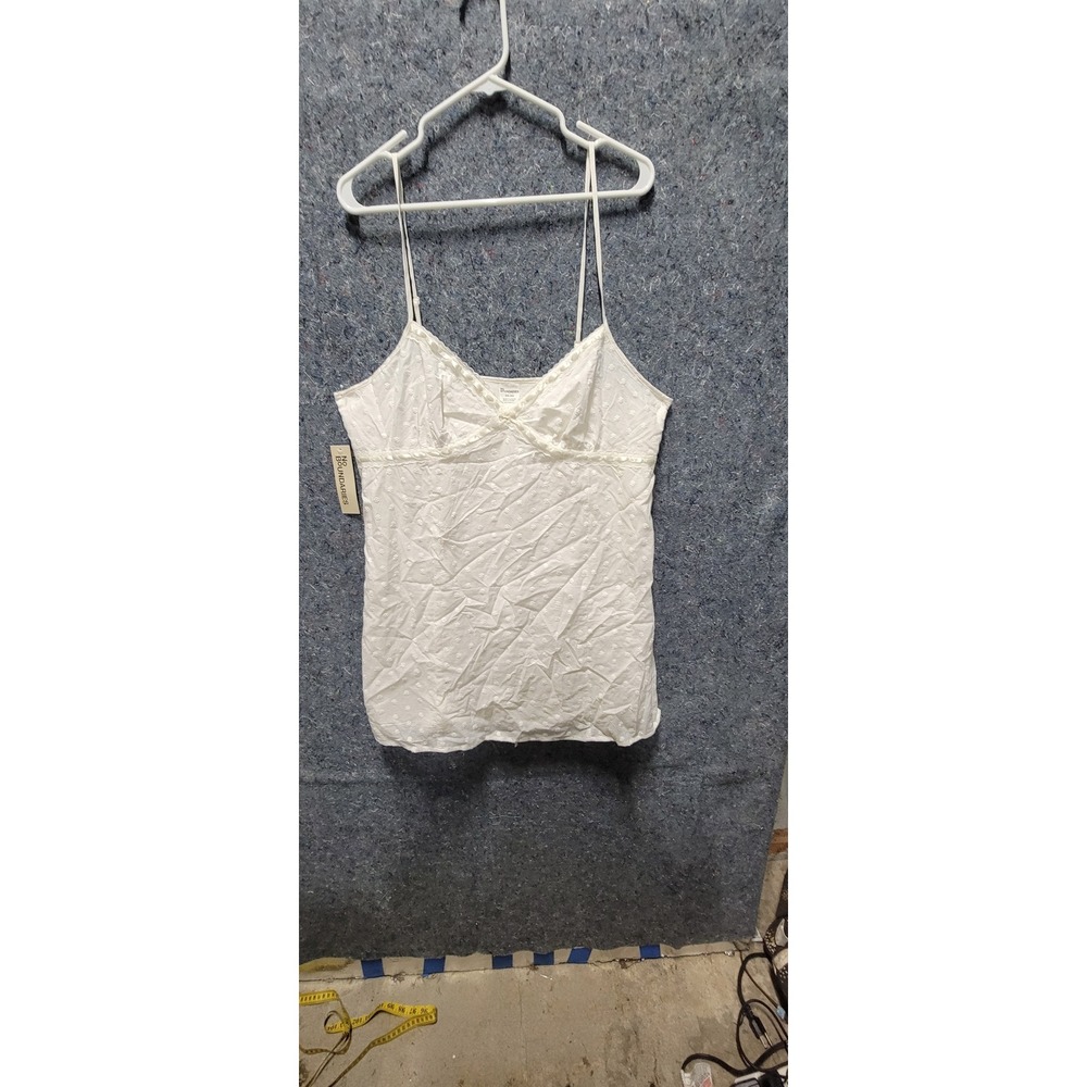 No Boundaries Women's Triangle A-line Mini Winter White Sleeveless Top Size XXL